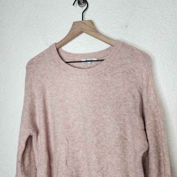 Madewell Gladwell Ballon-Sleeve Pullover Sweater in Pink Women's Size Small - Picture 4 of 6
